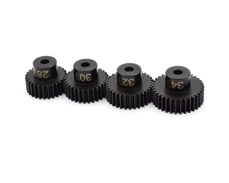 HRASSXS8024 48P 28-34T 3.17mm Bore Hot Racing Light Weight Speed Tune Pinion Gear Set (28, 30, 32, 34T)