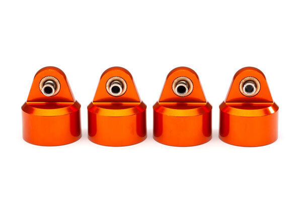 8964T  Shock caps, aluminum (orange-anodized), GT-Maxx shocks (4)