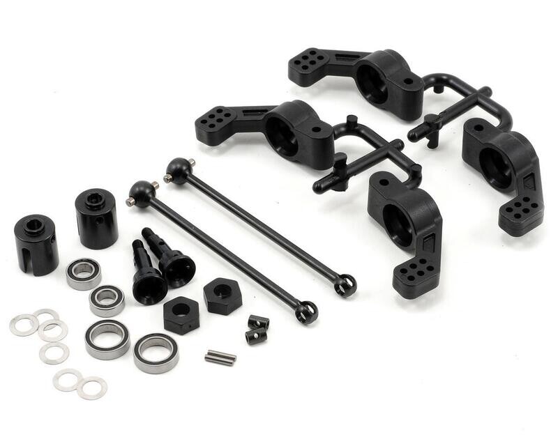 TKR6852X Tekno RC M6 Driveshaft &amp; Hub Carrier Set (Rear, 6mm)