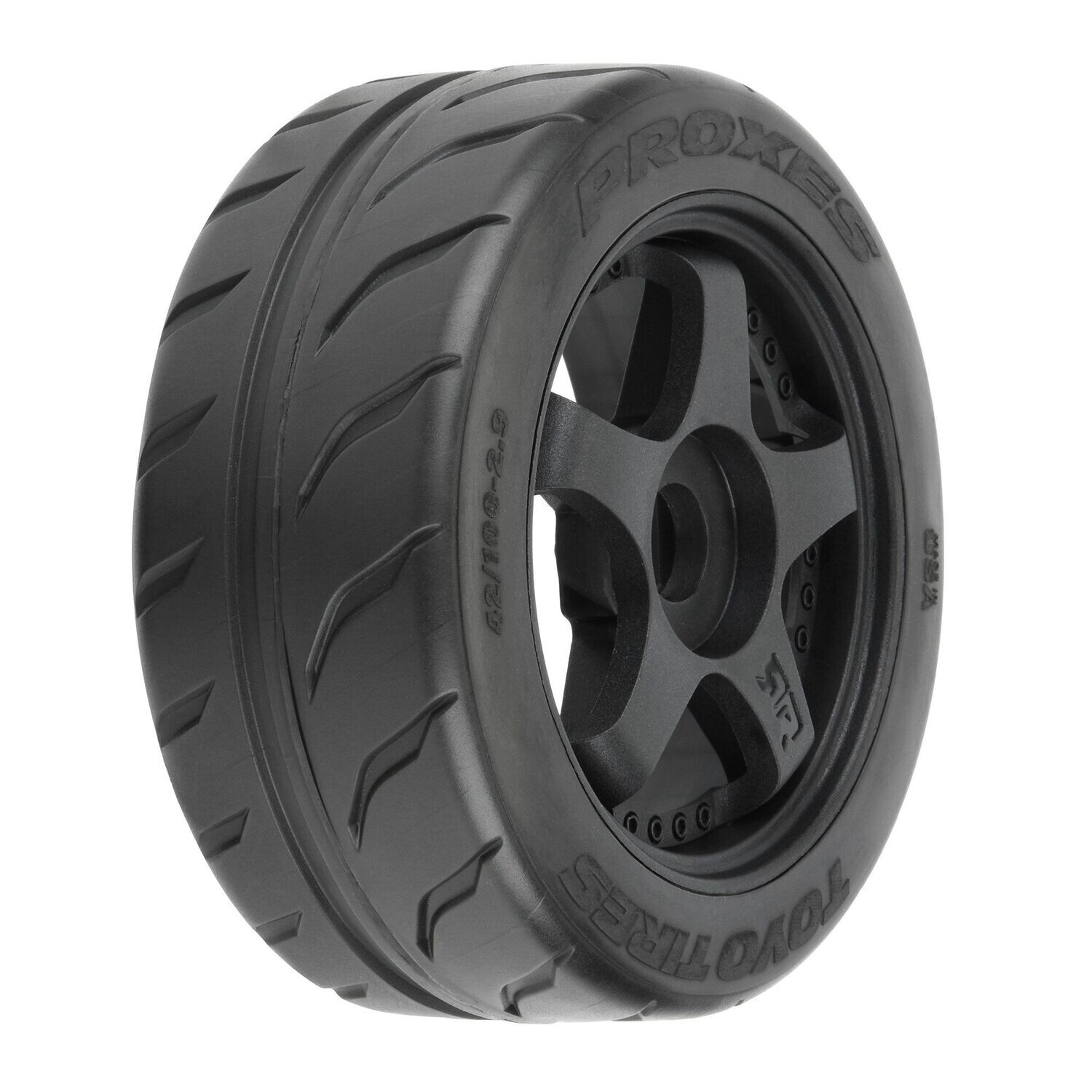 PRO1019910  1/7 Toyo Proxes R888R S3 Front/Rear 42/100 2.9&quot; BELTED Mounted 17mm 5-Spoke (2)