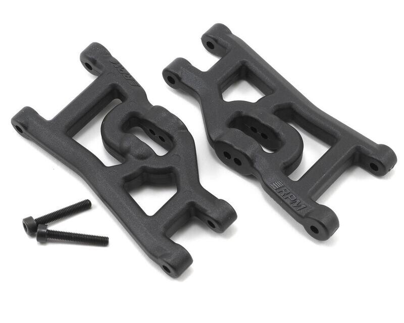 RPM80492 RPM Front A-Arms (Black) (Nitro Rustler &amp; Bandit) (2)