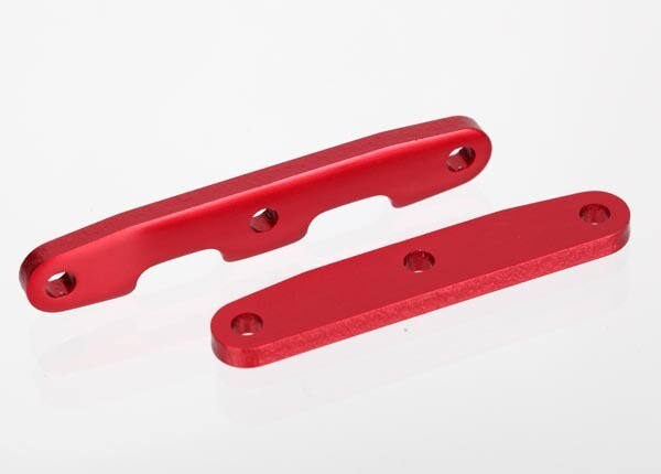 6823R Bulkhead tie bars, front &amp; rear, aluminum (red-anodized) fits 4x4 Slash, Rally, Rustler, Stampede and Hoss