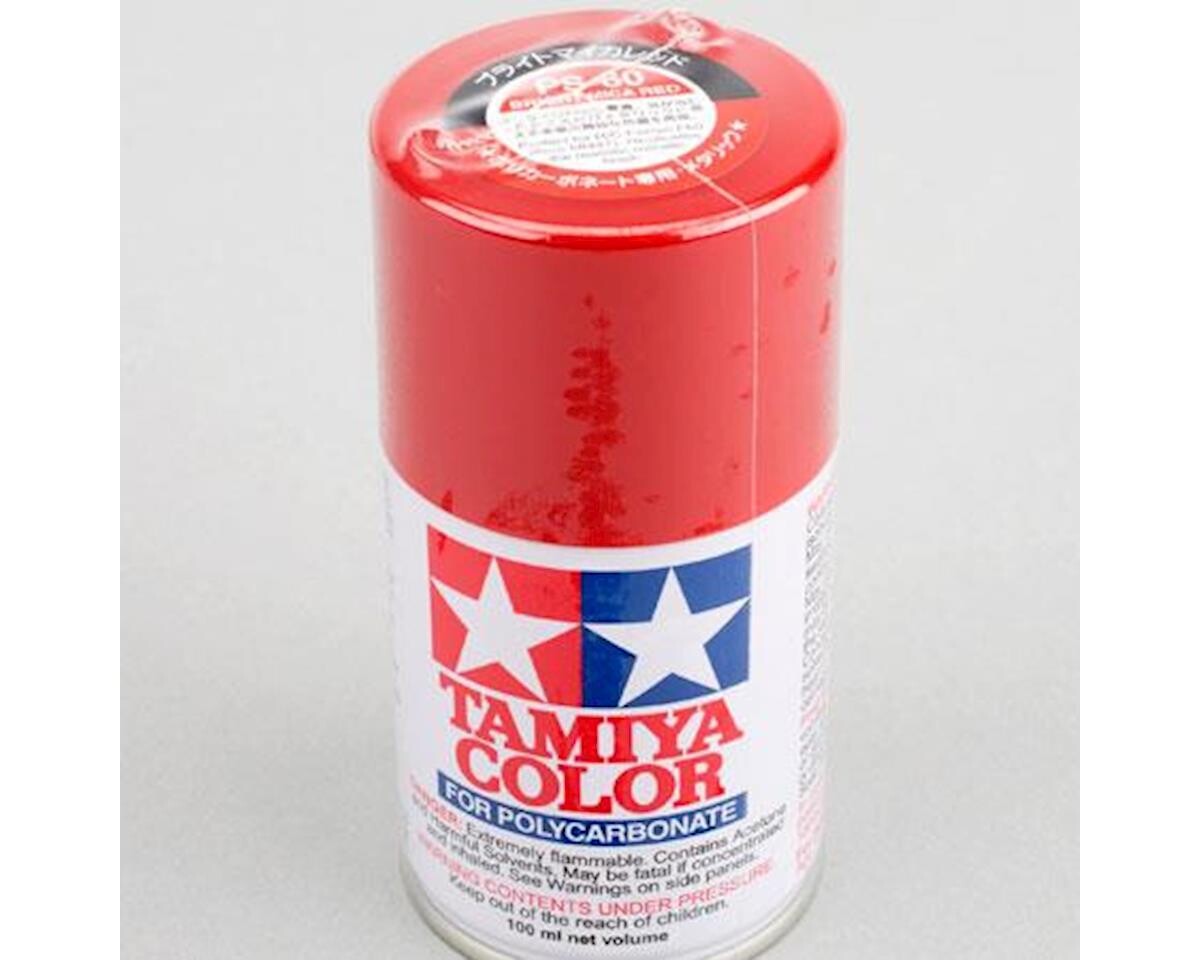 TAM86060 Tamiya PS-60 Bright Mica Red Lexan Spray Paint (100ml)