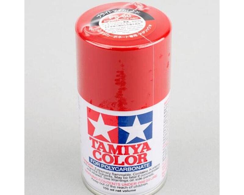 TAM86060 Tamiya PS-60 Bright Mica Red Lexan Spray Paint (100ml)