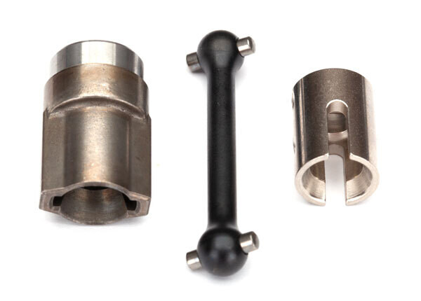 8556X Driveshaft, center, front, steel/ 2.5x12 screw pin