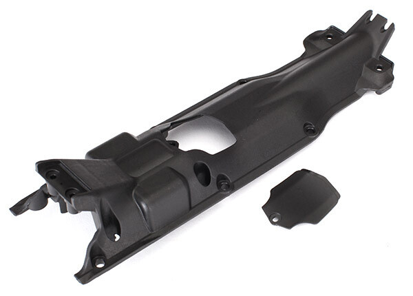 5637X Skidplate, transmission, nylon (black)/ cover