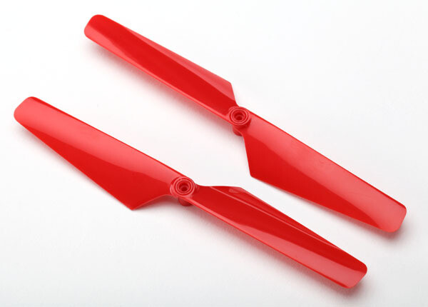 6628  Rotor blade set, red (2)/ 1.6x5mm BCS (2)