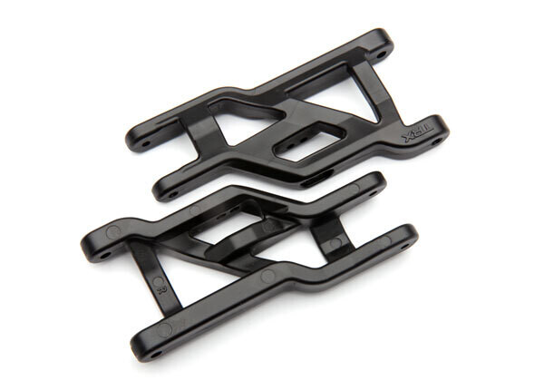 3631X Suspension arms, black, front, heavy duty, fits Slash, Rustler and Stampede