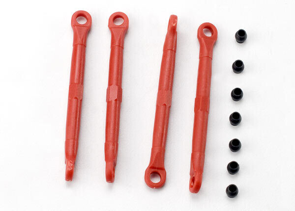 7038 Toe link, front &amp; rear (molded composite) (red) (4)/ hollow balls (8) fits 1/16 Slash