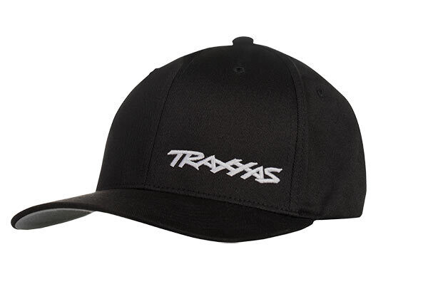 1187-BLW-LXL - FLEX HAT CURVE BILL BLK/WHT L/XL TRAXXAS® LOGO