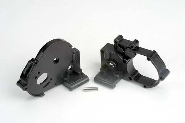 3691 - Gearbox halves (L&amp;R) (black) w/ idler gear shaft