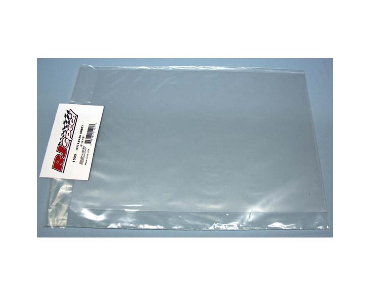 RJS1502 RJ Speed Lexan Sheet 8x12 .020 (Clear)