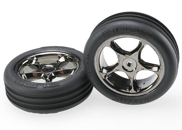 2471A  T&amp;W BLK CHRM 2.2/RIBBD FR TIRE