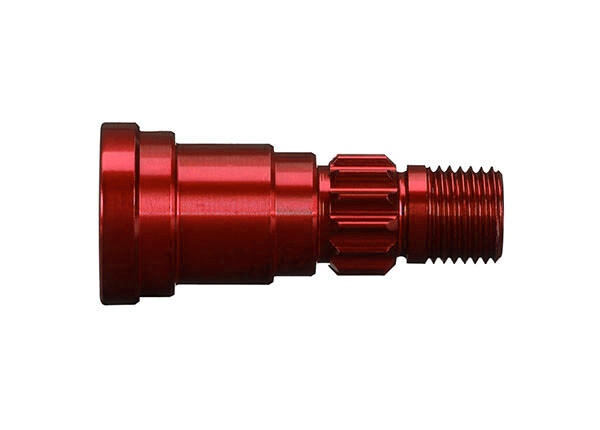 7768R Stub axle, aluminum (red-anodized) (1) (for use only with #7750X driveshaft)
