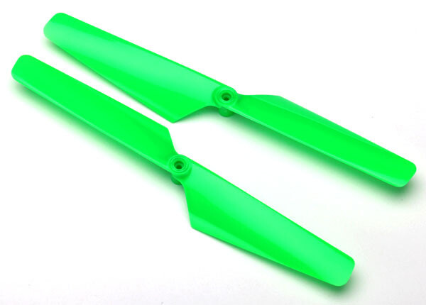 6631 Rotor blade set, green (2)/ 1.6x5mm BCS (2)