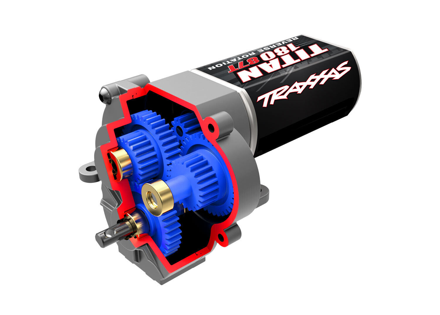 9791X Transmission, complete (speed gearing) (9.7:1 reduction ratio) (includes Titan® 87T motor)