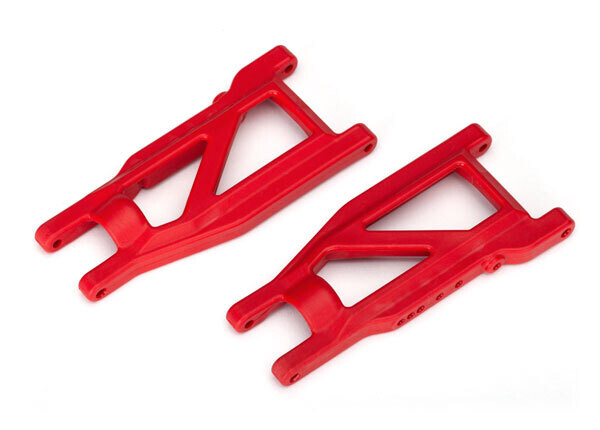 3655L Suspension arms, red, front/rear (left &amp; right), heavy duty (2) fits 2WD Stampede and Rustler as well as 4x4 Slash, Rustler, Hoss, Stampede, Raptor R and X0-1