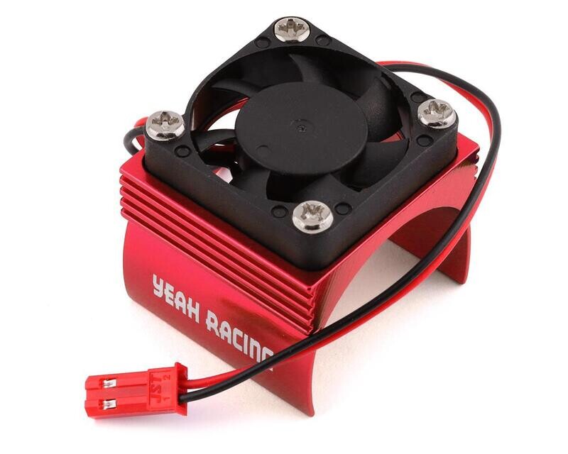 YEA-YA-0410RD Yeah Racing Aluminum 540 Size Motor Heat Sink w/Cooling Fan (Red)