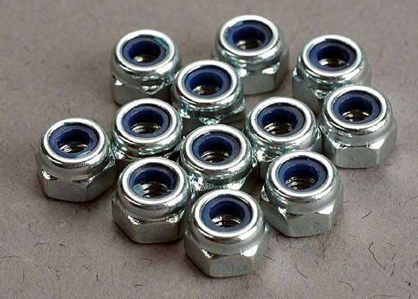 2745 Nuts, 3mm nylon locking (12)