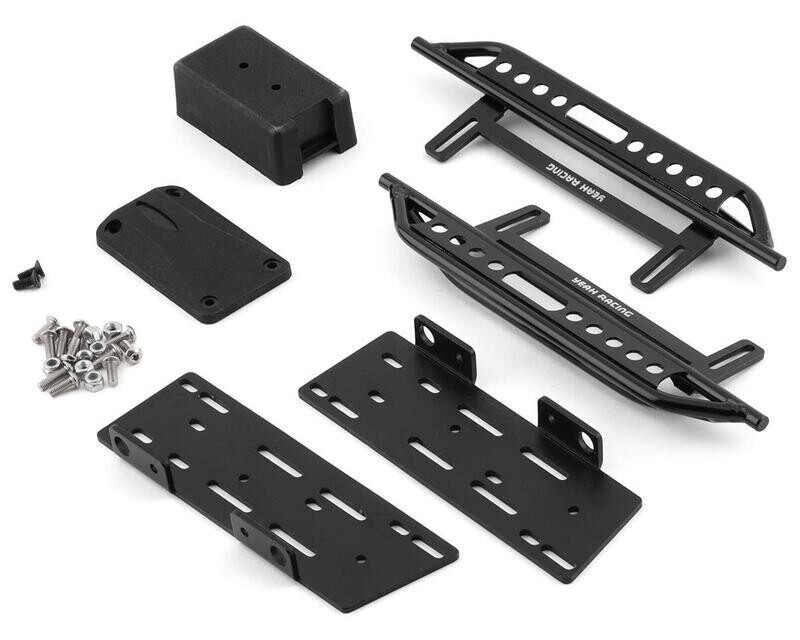 YEA-AXSC-004  Yeah Racing Axial SCX10 II Steel Rock Sliders w/Receiver Box (Black) (2)