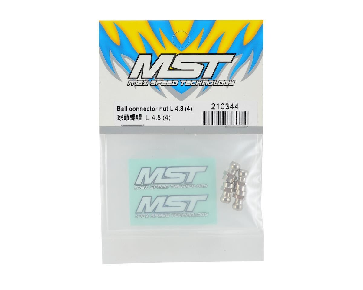 MXS-210344 MST 4.8mm Ball Connector Nut (4) (Long)
