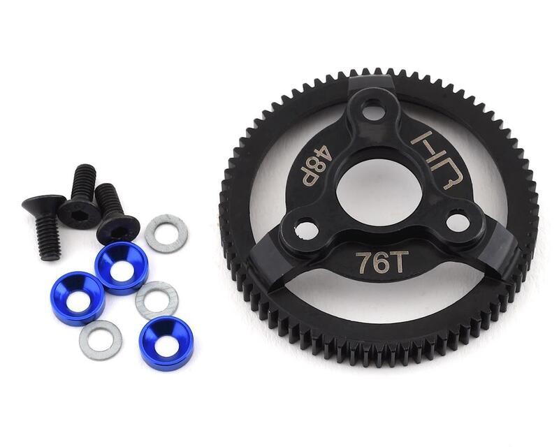 HRASTE876 Hot Racing Traxxas 48P Hardened Steel Spur Gear (Blue) (76T)