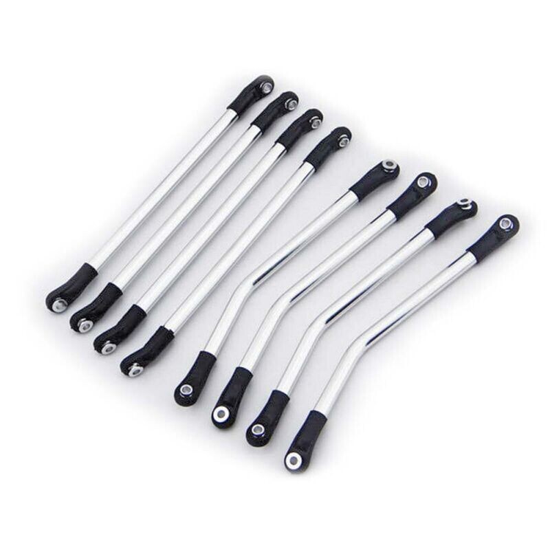 HRARCS8000P08 Aluminum Silver 4-Link Set:Wraith, Ax10 Ridgecrest