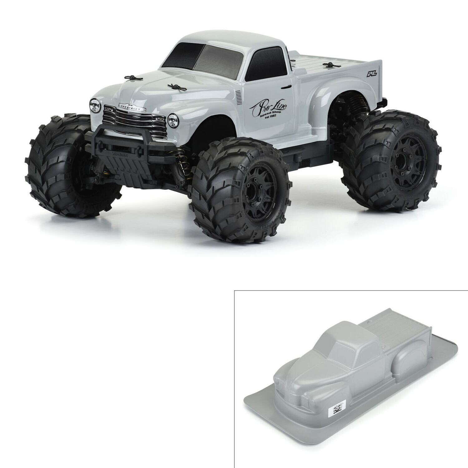 PRO325514 1/10 Early 50&#39;s Chevy Tough-Color Gray Body: Stampede &amp; Granite