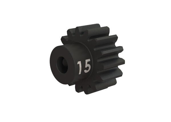 3945X  Gear, 15-T pinion (32-p), heavy duty (machined, hardened steel) (fits 3mm shaft)/ set screw