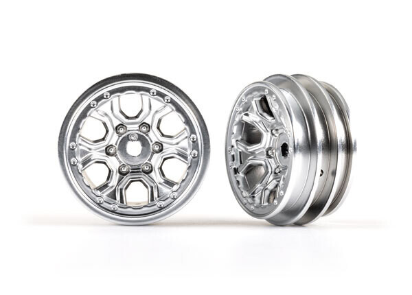 9770-SATIN Wheels, 1.0&quot; (satin chrome) (2)