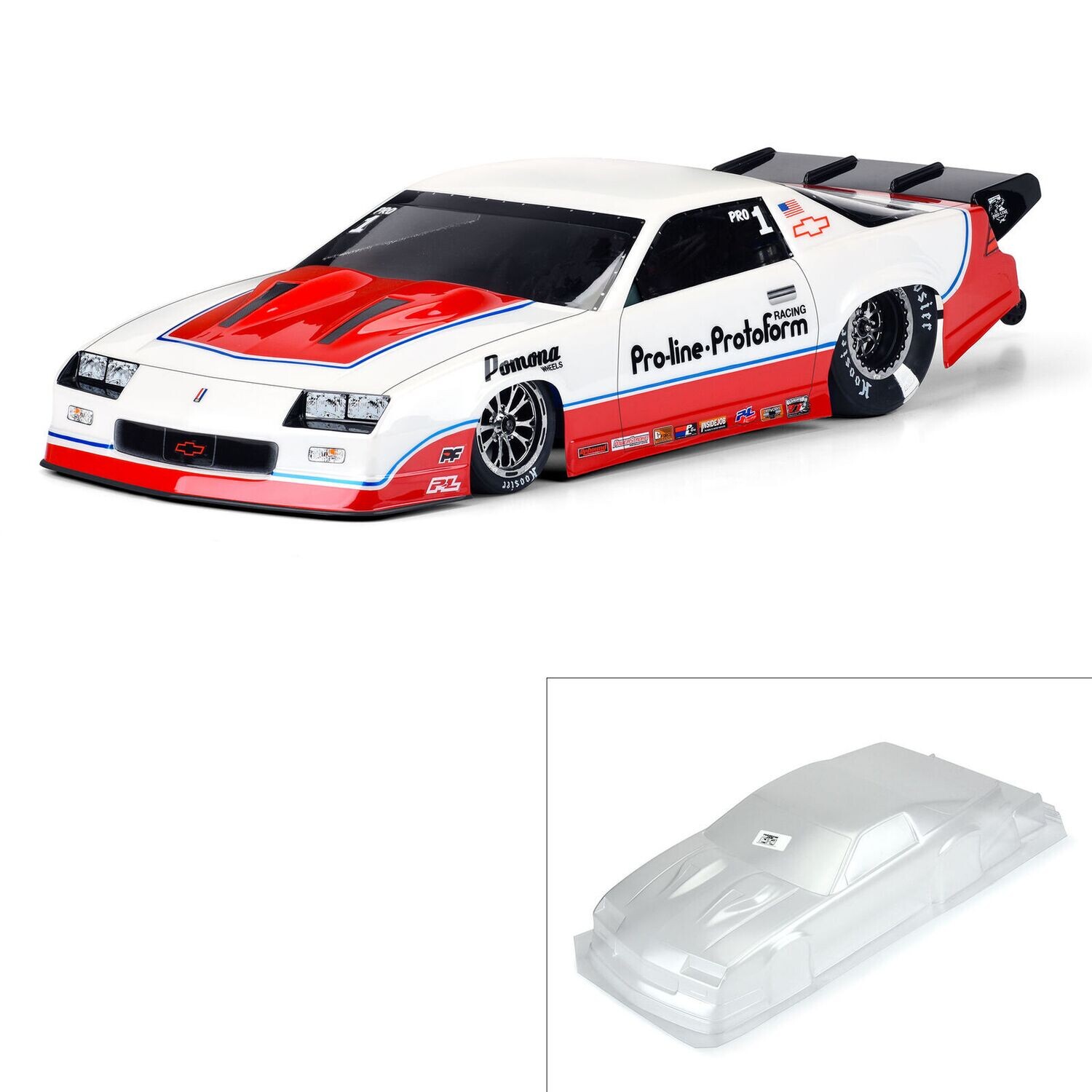 PRO356400 1/10 1985 Chevrolet Camaro IROC-Z Clear Body: Drag Car