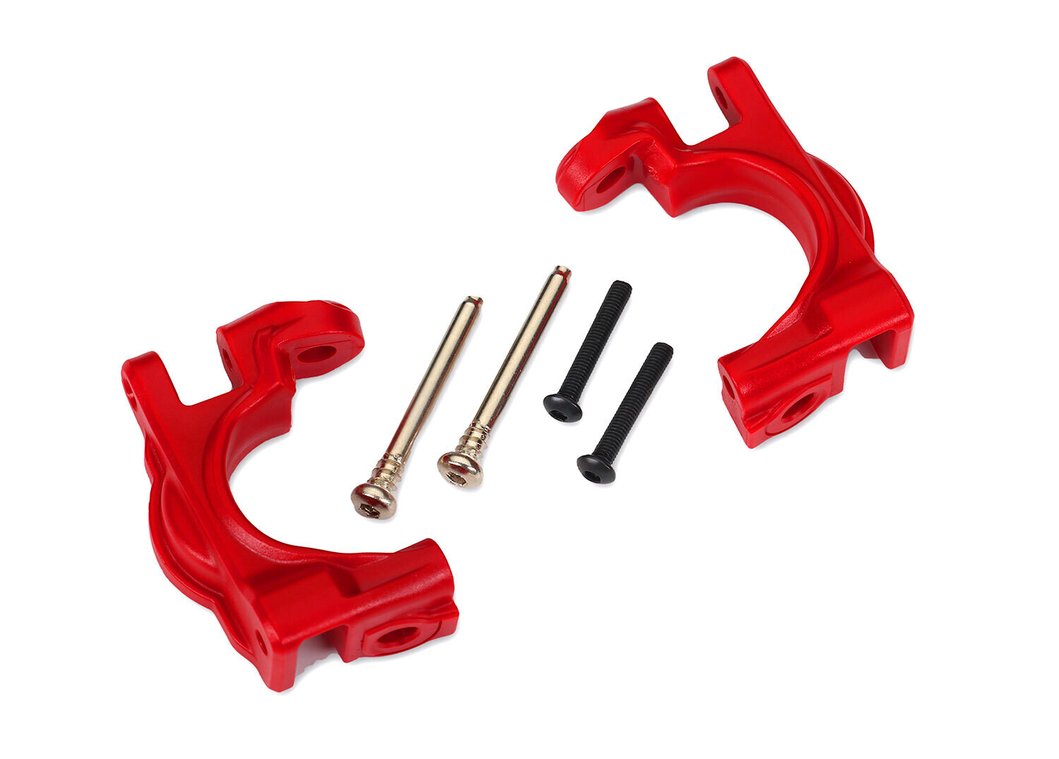 9032R  Caster blocks (c-hubs), extreme heavy duty, red (left &amp; right)/ 3x32mm hinge pins (2)/ 3x20mm BCS (2) (for use with #9080 upgrade kit)
