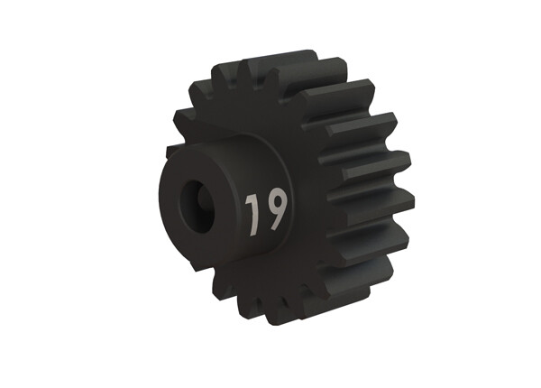 3949X Gear, 19-T pinion (32-p), heavy duty (machined, hardened steel) (fits 3mm shaft)/ set screw