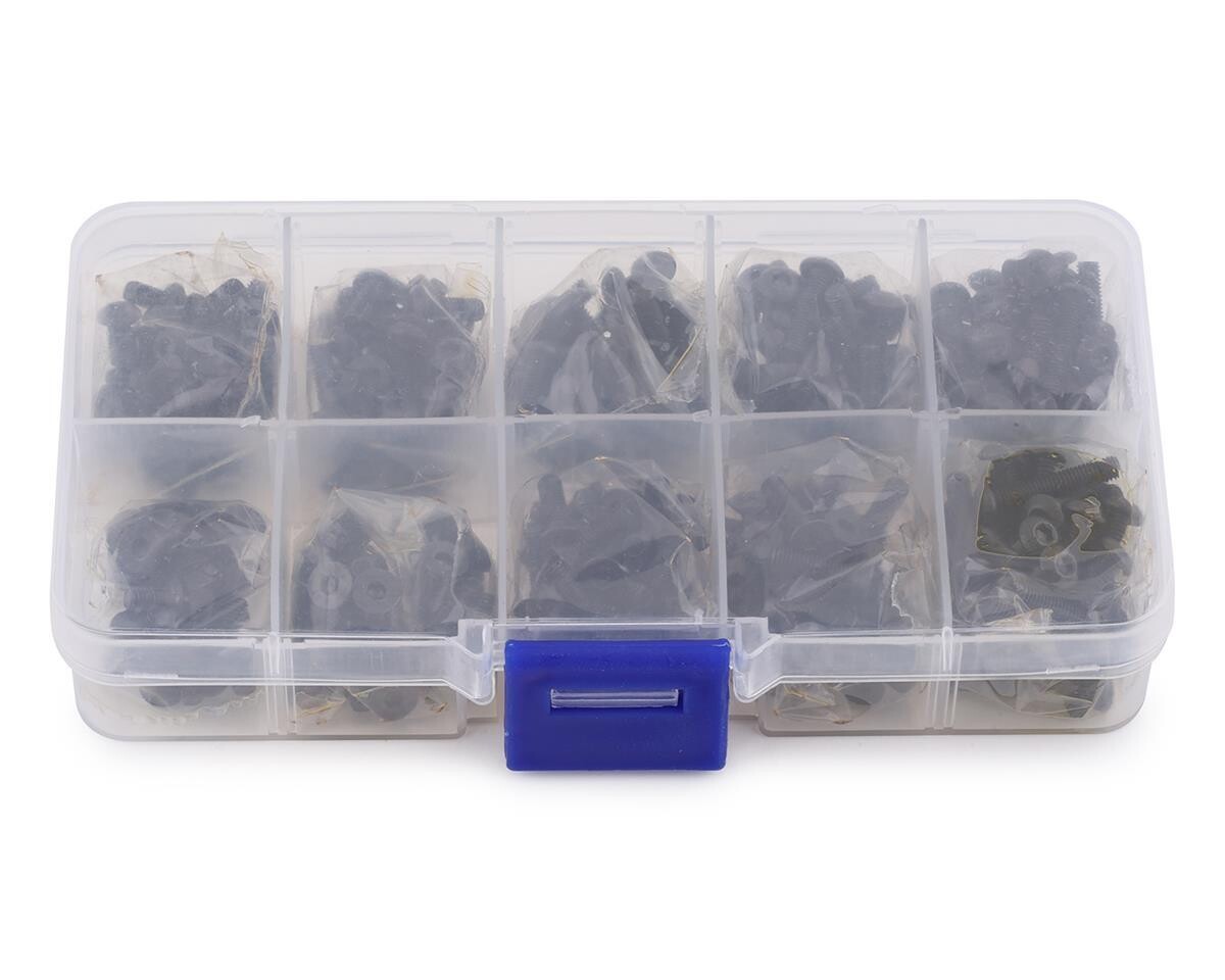 YEA-SSS-300  Yeah Racing 3mm Carbon Steel Screw Set w/Case (300) (Flat Head/Button Head)