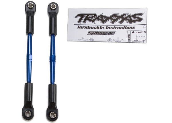 2336A Turnbuckles, aluminum (blue-anodized), toe links, 61mm (2) (assembled with rod ends &amp; hollow balls) (requires 5mm aluminum wrench #5477) fits Stampede