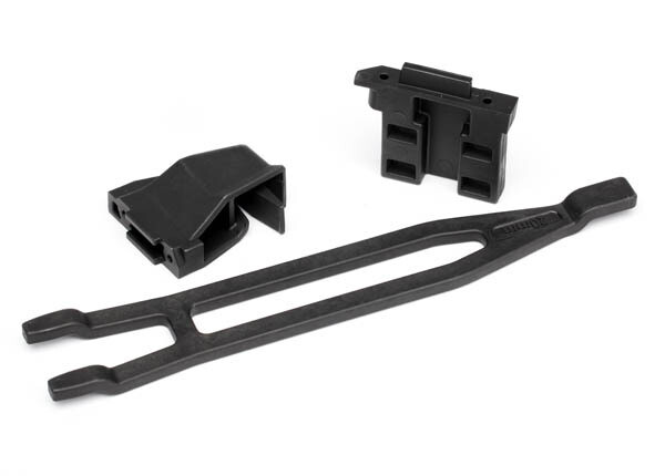 7426X  Battery hold-down, tall (1)/ hold-down retainer, front &amp; rear (1 each) (allows for installation of taller, multi-cell batteries