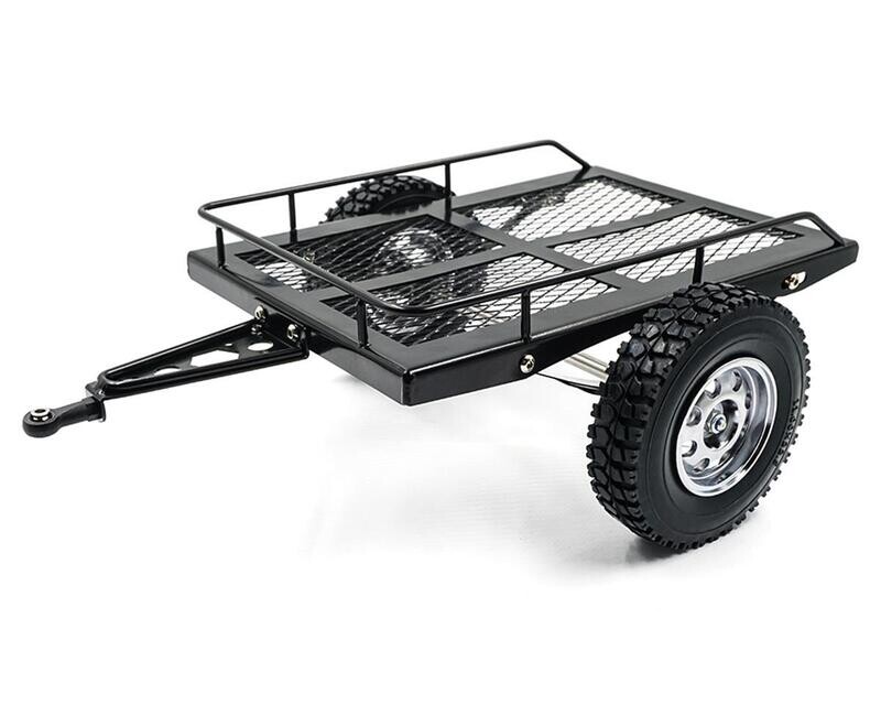 YEA-YA-0640 Yeah Racing 1/10 Heavy Duty Metal Hitch Mount Trailer (11.22 Inches)