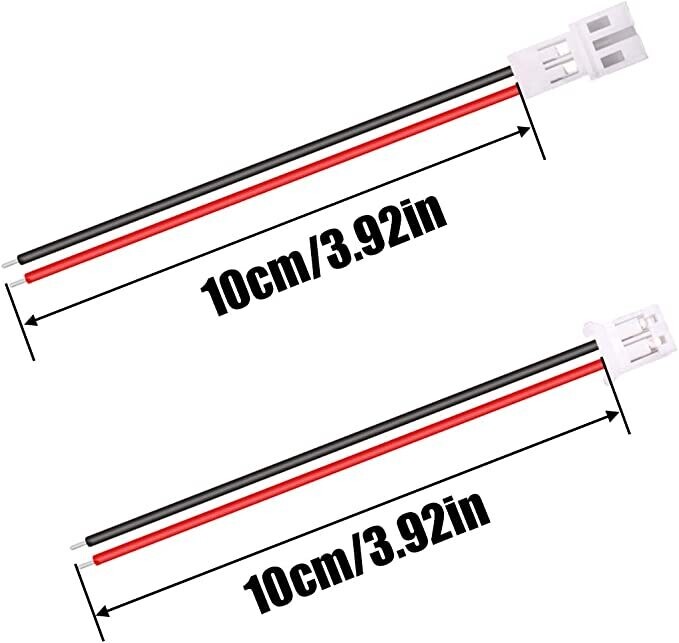 TSRC0051 22AWG JST PH2.0 Male and Female Connector 100mm Suitable for Tiny Drone JST-PH2.0