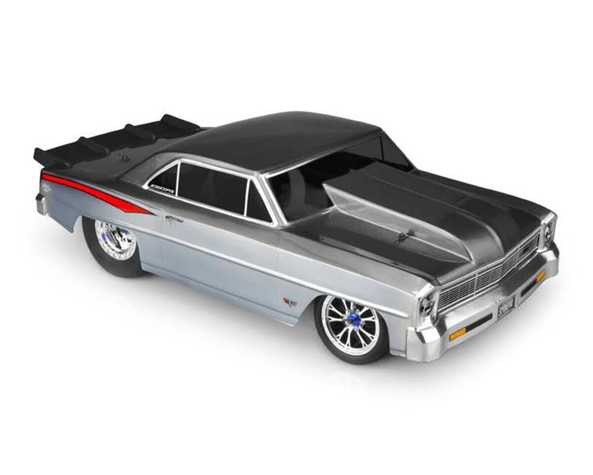JCO0398 JConcepts 1966 Chevy II Nova V2 Street Eliminator Drag Racing Body (Clear)