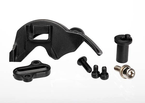 7379R - Cover, gear/motor plate access cover/ motor mount hinge post / 3x10mm CS w/split and flat washers (1) / 2.5x4mm CS (2) / 3x8mm BCS (1) (for 550 motors)