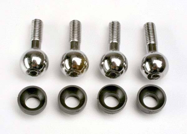 4933   Pivot balls (4)/ pivot ball cap bushings (4) fits Revo, E Revo, T MAXX and Slayer