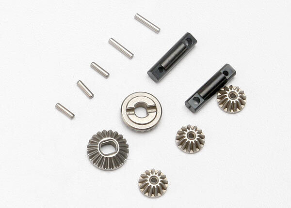 7082 Gear set, differential (output gears (2)/ spider gears (3))/ differential output shafts (2)/ 1.5x6mm pin (3)/ 1.5x8mm pin (2)