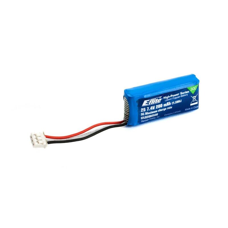 EFLB2002S30 200mAh 2S 7.4V 30C Li-Po Battery