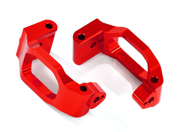 8932R - Caster blocks (c-hubs), 6061-T6 aluminum (red-anodized), left &amp; right/ 4x22mm pin, 3x6mm BCS, retainers, fits MAXX and MAXX Slash