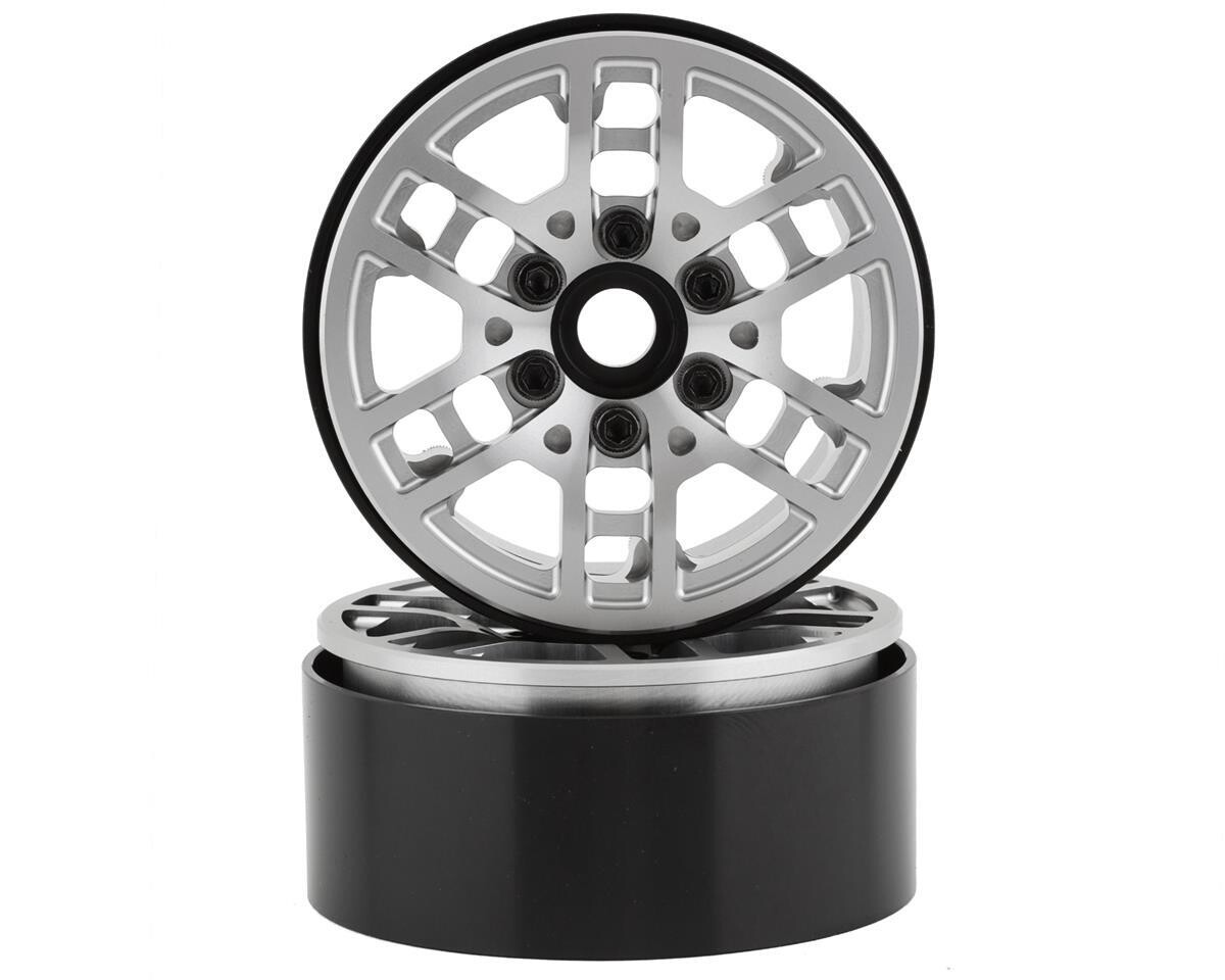 SSD00531 SSD RC Toycoma 1.9 Beadlock Crawler Wheels (Silver) (2)