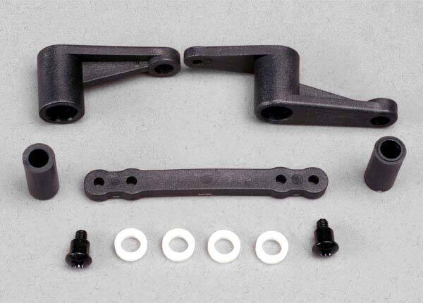 4943 Steering bellcranks (2)/ bellcrank bushings (5x8x2.5mm) (4)/ bellcrank post spacers (2)/ draglink/ 3x8mm shoulder screws (2) fits T MAXX