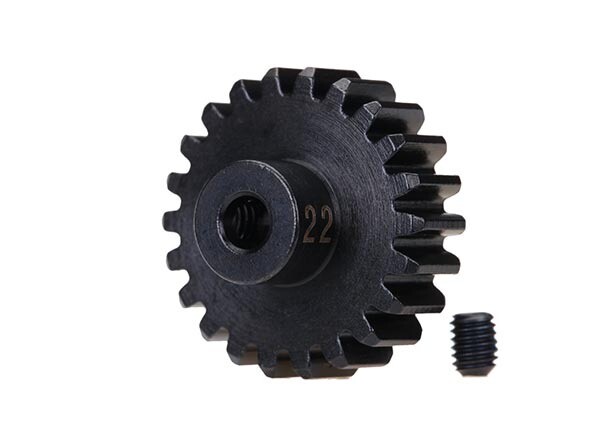 3952X Gear, 22-T pinion (32-p), heavy duty (machined, hardened steel) (fits 3mm shaft)/ set screw