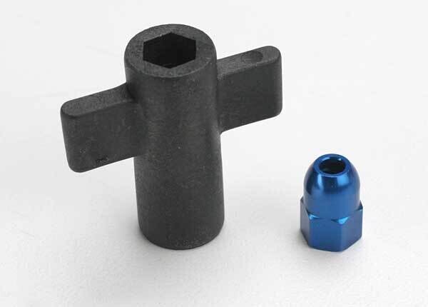 5526 Antenna crimp nut, aluminum (blue-anodized)/ antenna nut tool