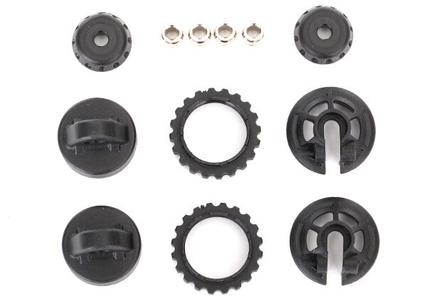 7468X  Caps &amp; spring retainers, GTR shock (upper cap (2)/ hollow balls (4)/ bottom cap (2)/ upper retainer (2)/ lower retainer (2)