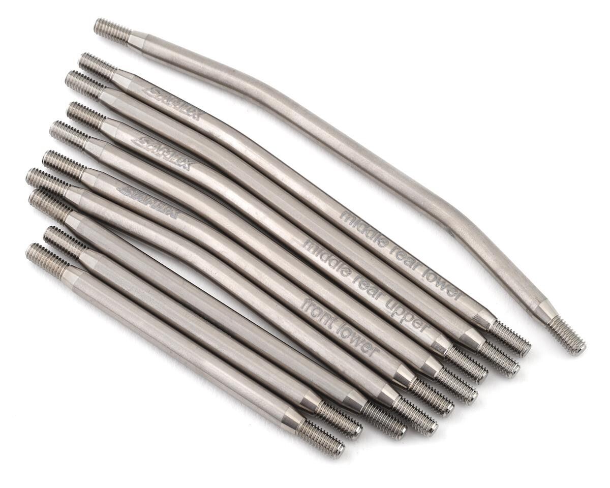 SAMSCX2-5025FM Samix SCX10 II 305mm High Clearance Titanium Link Kit (10)